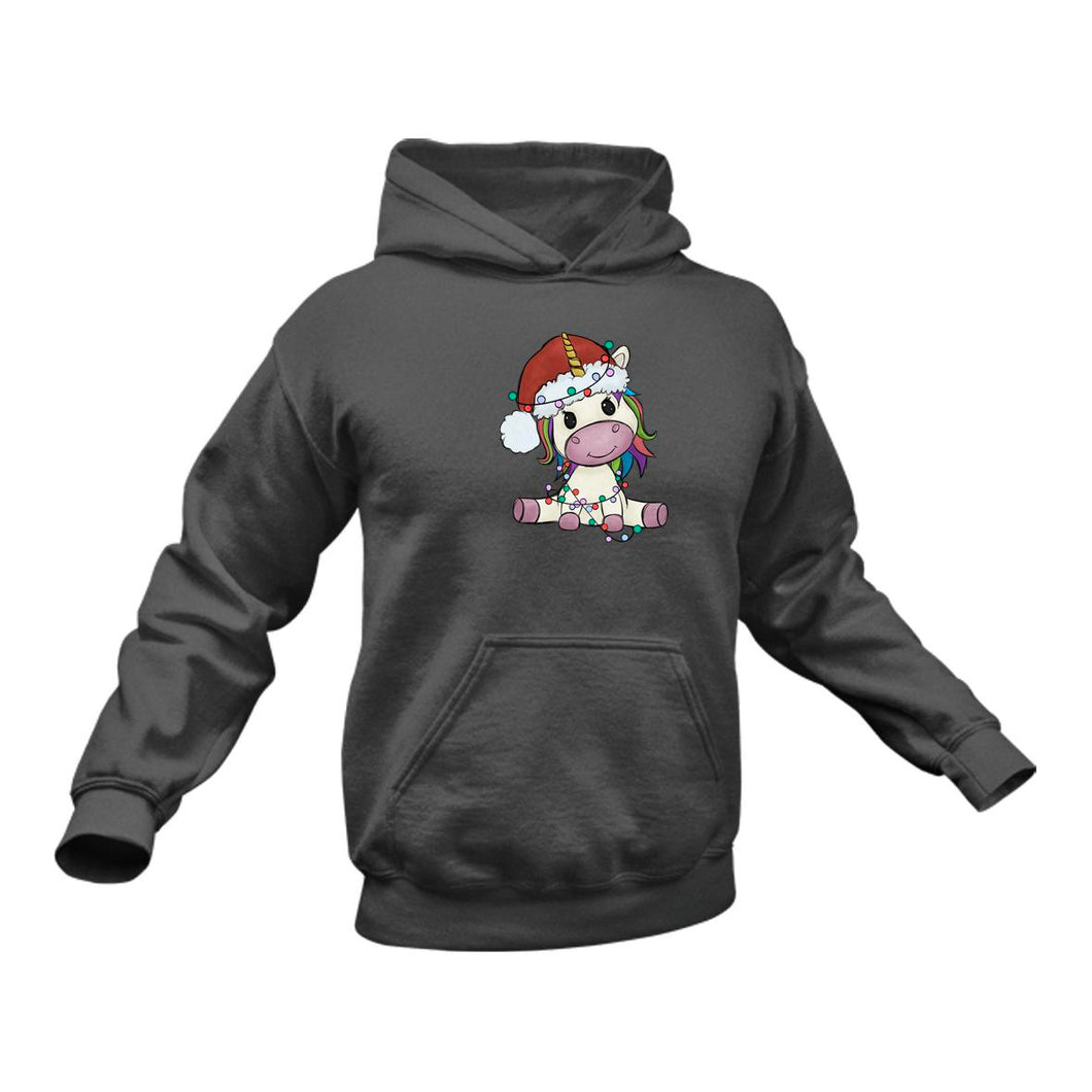 Christmas Unicorn Hoodie - Birthday Gift or Christmas Present Idea