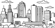 Load image into Gallery viewer, Outline of City Skyline Hoodie
