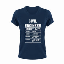 Load image into Gallery viewer, Civil Engineer Hourly Rate Funny T-ShirtCivil Engineer, dance, dancing, engineer, Hourly Rate, hourly rates, Ladies, Mens, Unisex
