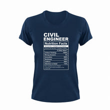 Load image into Gallery viewer, Civil Engineer Nutrition Facts Funny T-ShirtCivil Engineer, engineer, Ladies, Mens, Nutrition Facts, Unisex
