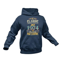 Load image into Gallery viewer, Classic Genuine July 1974 50 Years Old Birthday Gift Idea Unisex Hoodie
