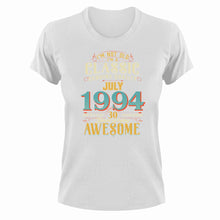 Load image into Gallery viewer, 30 Years Old Birthday T-Shirt - Born in July 1994 - Great Gift For Him or Her
