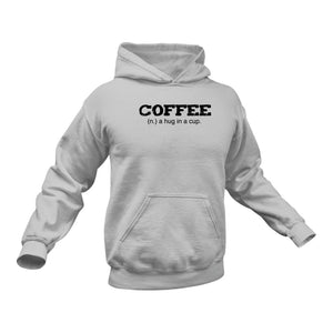 Coffee Hug in a cup Cotton Hoodie - Unique Coffee Drinker Gift Idea