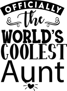 Aunty, Auntie Gift, Auntie Birthday Gifts, Best Auntie Gifts, Auntie Gifts from Niece, Officially The World's Coolest Aunt Hoodie -Christmas Present Idea