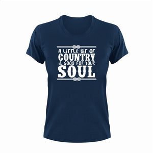 A little bit of country is good for your soul T-Shirtcountry, Ladies, Mens, music, soul, Unisex