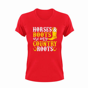 Horses and boots are my country roots T-Shirt