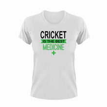Load image into Gallery viewer, Cricket is the best medicine T-Shirtcricket, Ladies, medicine, Mens, sport, the best medicine, Unisex
