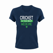 Load image into Gallery viewer, Cricket is the best medicine T-Shirtcricket, Ladies, medicine, Mens, sport, the best medicine, Unisex
