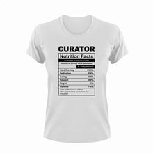Load image into Gallery viewer, Curator Nutrition Facts Funny T-ShirtCurator, funny, Ladies, Mens, Nutrition Facts, Unisex
