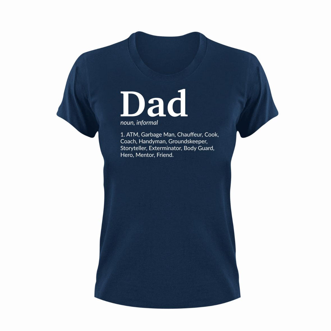 DAD Unisex Navy T-Shirt Gift Idea 137