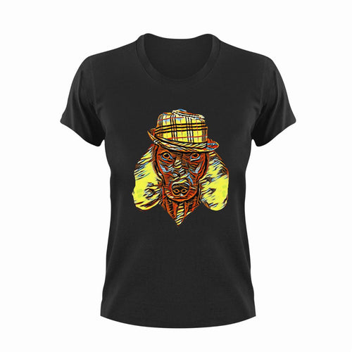 Dachshund with a hat T-Shirtanimals, dog, Ladies, Mens, pets, Unisex