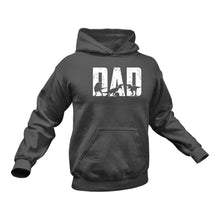 Load image into Gallery viewer, Dinosaur Dad Cotton Hoodie - Unique Dad Gift Idea
