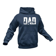 Load image into Gallery viewer, Dinosaur Dad Cotton Hoodie - Unique Dad Gift Idea
