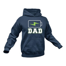 Load image into Gallery viewer, Dad Battery Cotton Hoodie - Unique Father&#39;s Day Gift Idea
