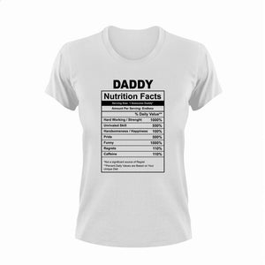 Daddy Nutrition Facts Father's Day T-Shirtcool dad, dad, Dad Jokes, Daddy, father, fatherhood, Fathers day, funny, Ladies, Mens, Nutrition Facts, Unisex