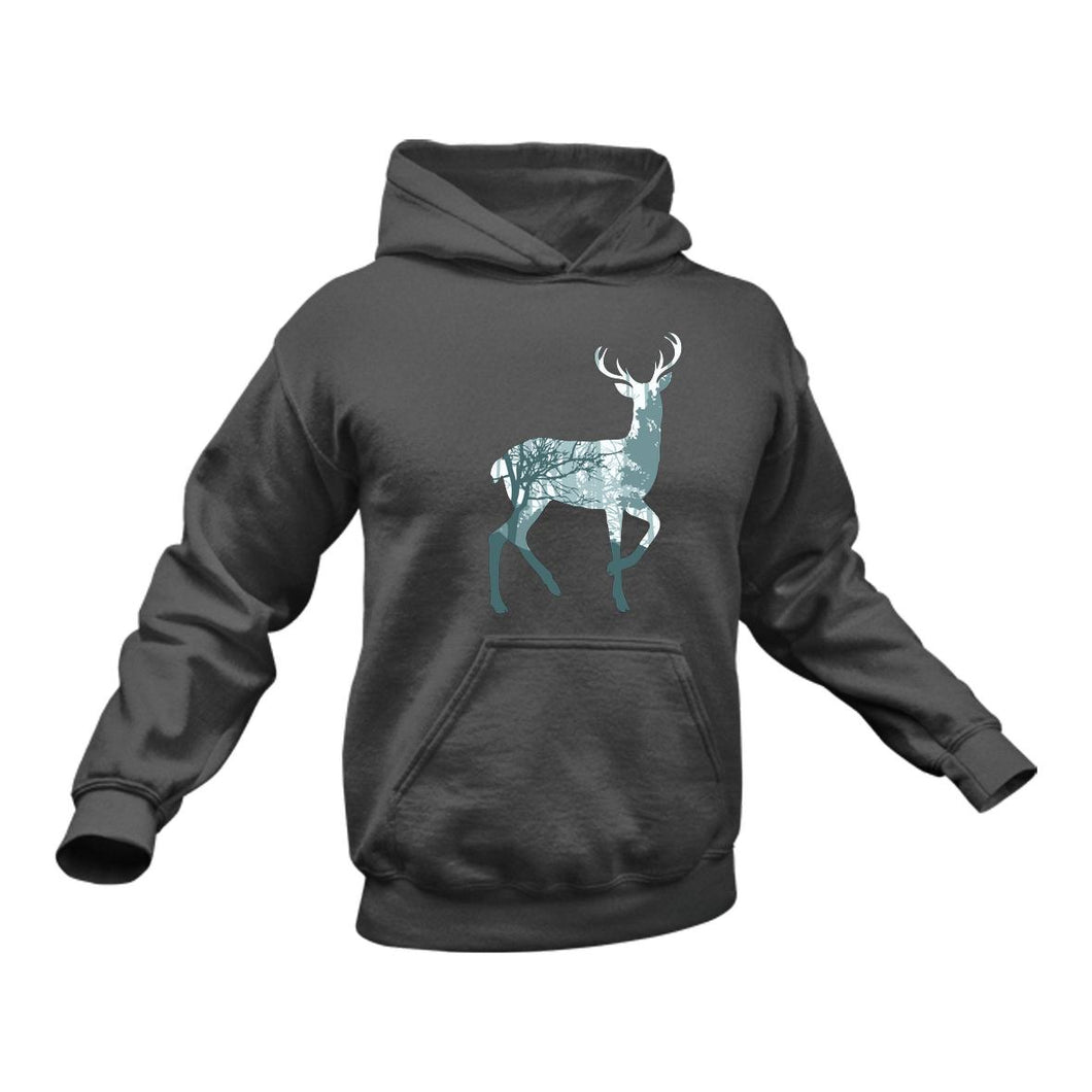 Deer - Unique Cotton Hoodie - Best Idea for a Gift