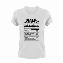 Load image into Gallery viewer, Dental Assistant Nutrition Facts Funny T-ShirtDental, Dental Assistant, funny, Ladies, Mens, Nutrition Facts, Unisex
