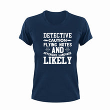 Load image into Gallery viewer, Detective Caution Flying Notes Funny T-Shirtcaution, Caution Flying Items and Offensive Language, Crime, Detective, funny, Ladies, Mens, note, notes, Unisex
