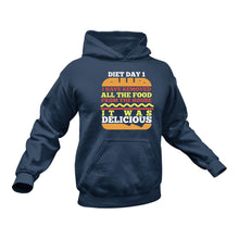 Load image into Gallery viewer, Diet Day 1 - Unique Cotton Hoodie - Best Idea for a Gift
