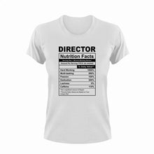 Load image into Gallery viewer, Director Nutrition Facts Funny T-ShirtDirector, funny, Ladies, Mens, Nutrition Facts, Unisex

