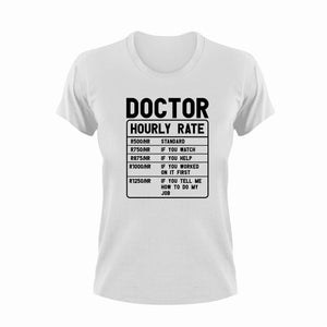 Doctor Hourly Rate Funny T-Shirtdoctor, funny, Hourly Rate, hourly rates, Ladies, medical, medicine, Mens, Unisex