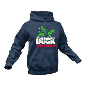 Duck The Halls - Unique Cotton Hoodie - Best Idea for a Gift
