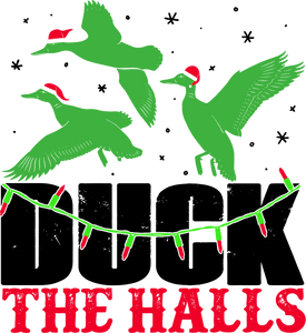 Duck The Halls - Unique Cotton Hoodie - Best Idea for a Gift