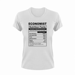 Economist Nutrition Facts Funny T-Shirteconomics, Economist, funny, Ladies, Mens, Nutrition Facts, Unisex