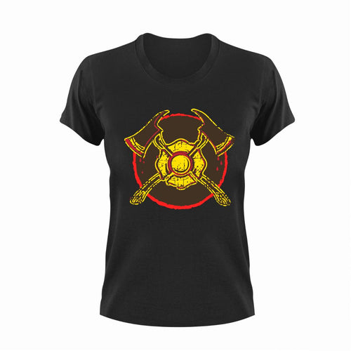 Axes T-Shirtaxe, axes, fire, Firefighter, fireman, firetruck, Ladies, Mens, Unisex