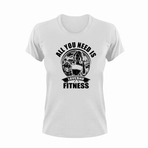 All you need is love and fitness T-Shirtfitness, Ladies, love, Mens, Unisex