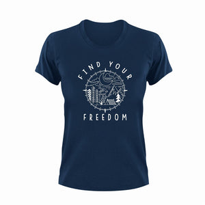 Find your freedom T-ShirtAdventure, camping, fishing, freedom, hiking, Ladies, Mens, Unisex