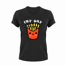 Load image into Gallery viewer, Fry Day T-Shirtfast food, food, Friday, fries, Ladies, Mens, Unisex
