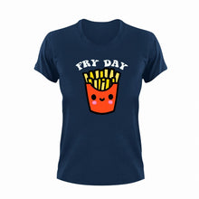 Load image into Gallery viewer, Fry Day T-Shirtfast food, food, Friday, fries, Ladies, Mens, Unisex
