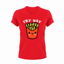 Load image into Gallery viewer, Fry Day T-Shirtfast food, food, Friday, fries, Ladies, Mens, Unisex

