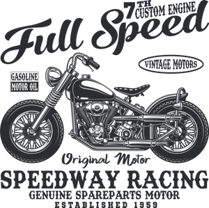 Full Speed Speedway Unisex NavyT-Shirt Gift Idea 132