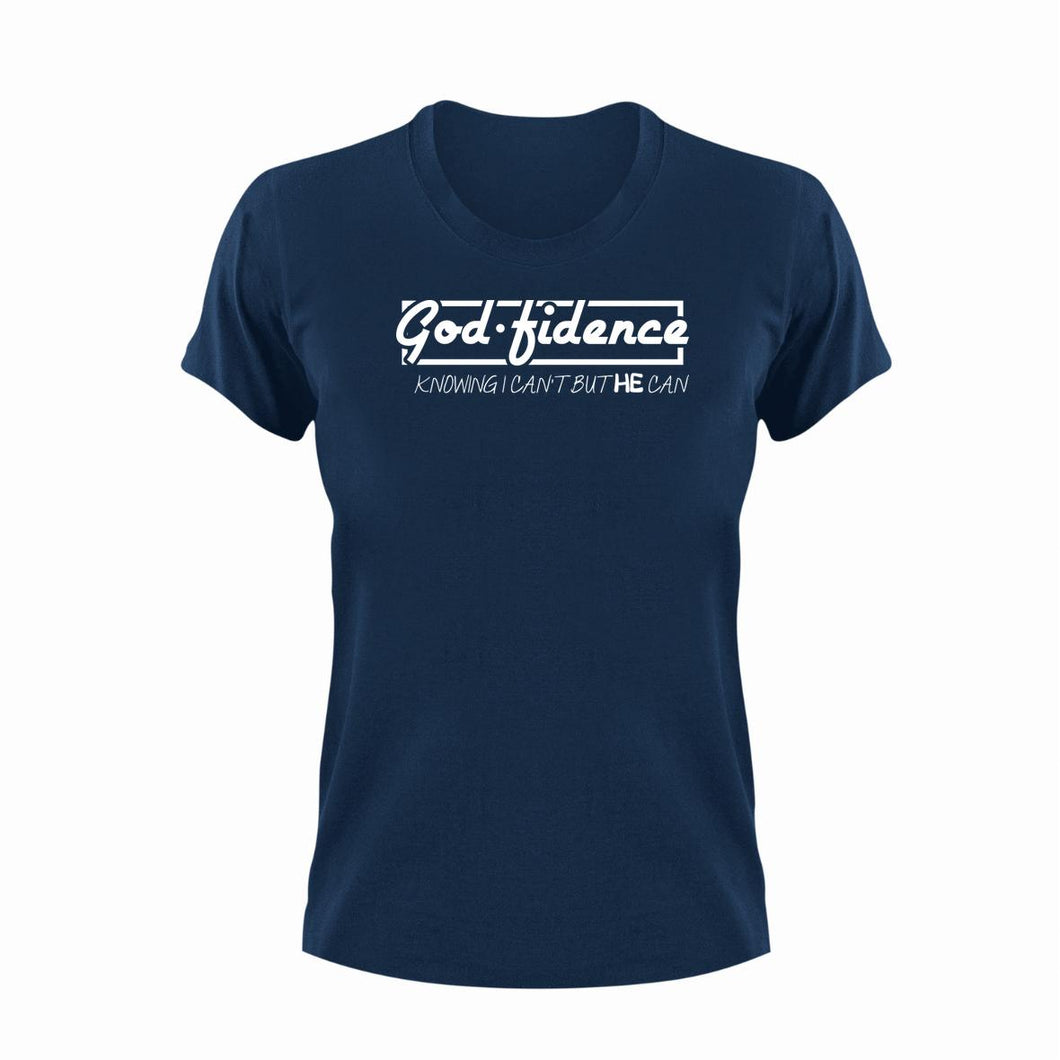 God Fidence Unisex Navy T-Shirt Gift Idea 123