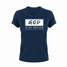 Load image into Gallery viewer, God Is My Refuge Unisex Navy T-Shirt Gift Idea 123
