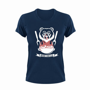 Bear Grills Barbeque T-Shirtbarbeque, bear, Braai, funny, Grilling, Ladies, Mens, puns, Unisex