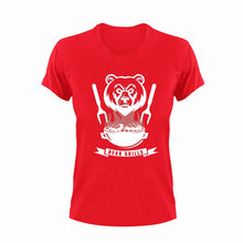 Load image into Gallery viewer, Bear Grills Barbeque T-Shirtbarbeque, bear, Braai, funny, Grilling, Ladies, Mens, puns, Unisex

