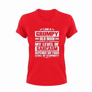 I am a grumpy old man my level of sarcasm depends on your stupidity T-Shirt