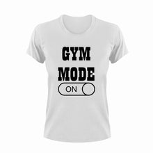 Load image into Gallery viewer, Gym Mode ON T-Shirtgym, gymnast, gymnastics, Ladies, Mens, Mode On, Unisex, weights
