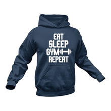 Load image into Gallery viewer, Eat Sleep Gym Repeat Hoodie
