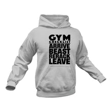 Load image into Gallery viewer, Gym Checklist Arrive Beast Rerack Leave Hoodie - Gift Idea
