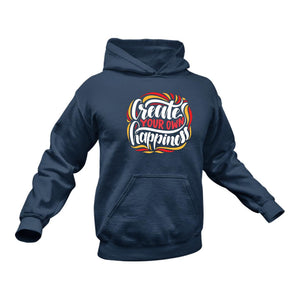 Create Your Own Happiness Motivational Cotton Hoodie - Unique Gift Idea
