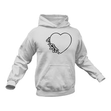 Load image into Gallery viewer, Heart Flowers Hoodie
