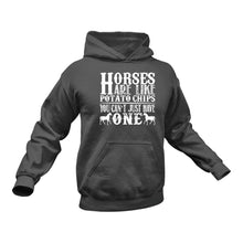 Load image into Gallery viewer, Horses You can&#39;t just have one Hoodie - Equestrian Gift Idea
