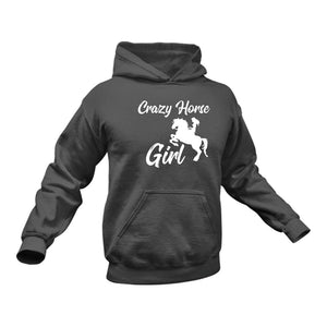 Crazy Horse Girl Cotton Hoodie - Unique Equestrian Gift Idea