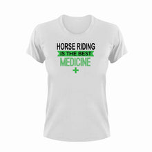 Load image into Gallery viewer, Horse Riding is the best medicine T-Shirthorse, horse riding, horses, Ladies, medicine, Mens, ride, riding, sport, the best medicine, Unisex

