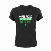 Load image into Gallery viewer, Horse Riding is the best medicine T-Shirthorse, horse riding, horses, Ladies, medicine, Mens, ride, riding, sport, the best medicine, Unisex
