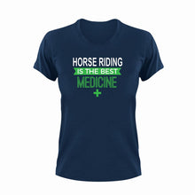 Load image into Gallery viewer, Horse Riding is the best medicine T-Shirthorse, horse riding, horses, Ladies, medicine, Mens, ride, riding, sport, the best medicine, Unisex
